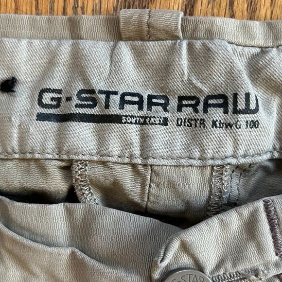 G-STAR RAW 100% Cotton Khakis Straight Leg Pants Trousers   Mens Size 30 - Picture 2 of 10